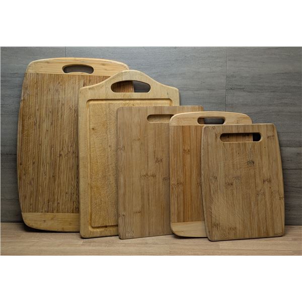 Various Sizes of  Wood Cutting Boards - Lot of 5pcs