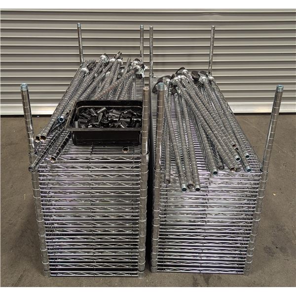 Metro Wire Shelving Units With Casters - Set of 5