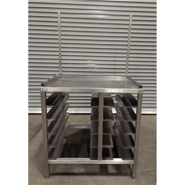 35-1/2" Oven Stand With Tray Racks