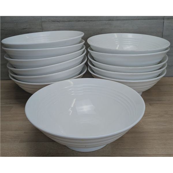 10" Dia White Noodle Bowls - Lot of 12 | FD20/Pallet