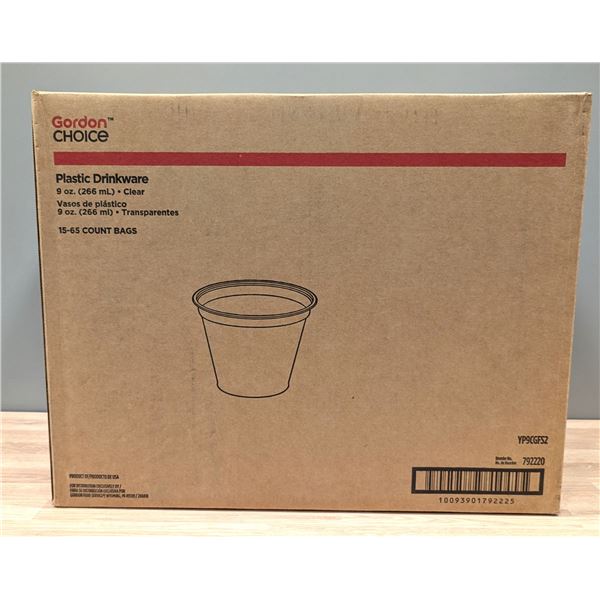 Gordon Choice 792220 Plastic Drinkware, 65cnt - Lot of 15 (1 Case )