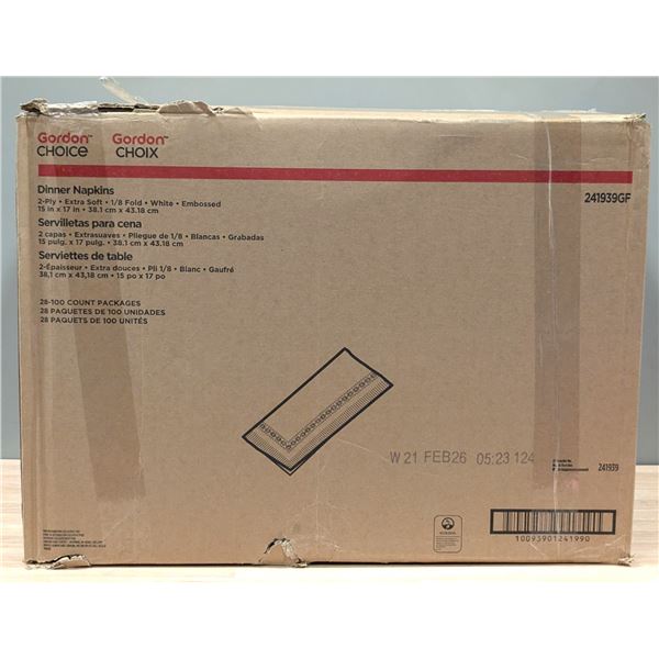 Cordon Choice 241939GF Dispenser Napkins White, 100cnt - Lot of 28 (1 Case )
