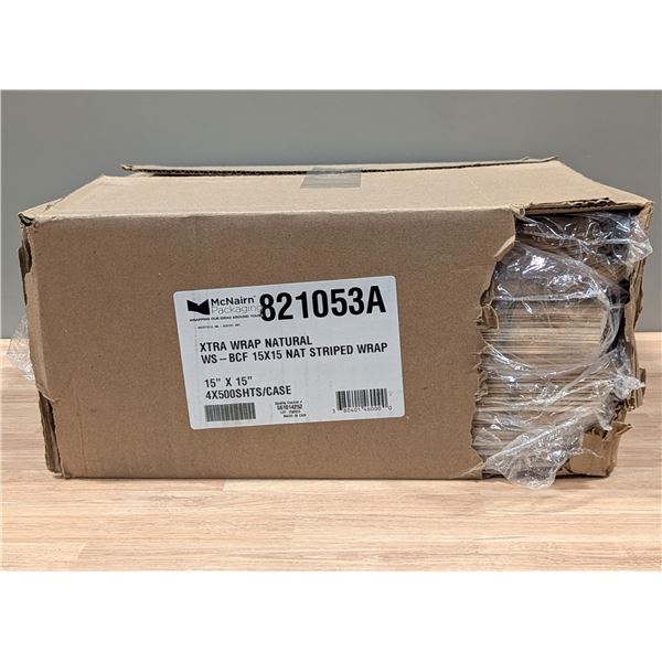 McNairn Packaging 821053A 15" x 15" Wraps - Lot of 2000 (1 Case)