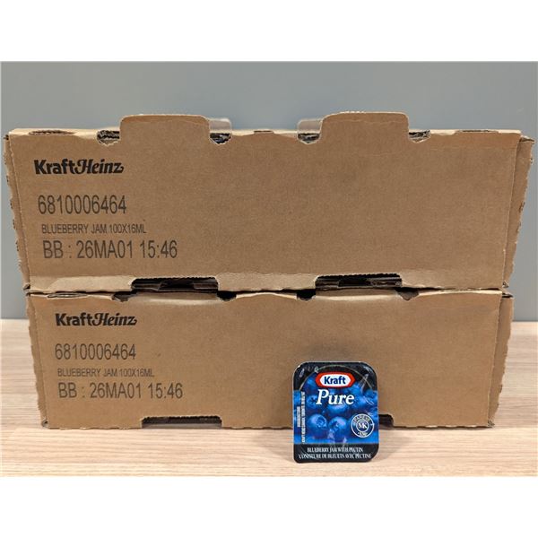 KraftHeinz Blueberry Jam 16ml - Lot of 200 (2 Cases)