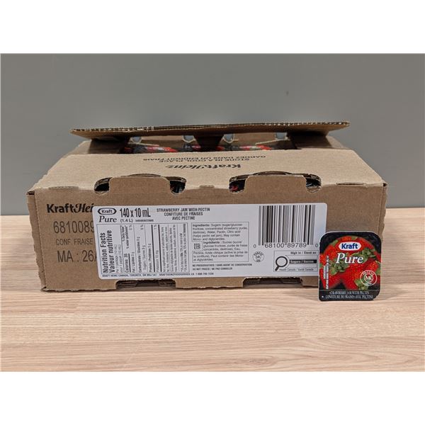 KraftHeinz Strawberry Jam 10ml - Lot of 140 (1 Case)