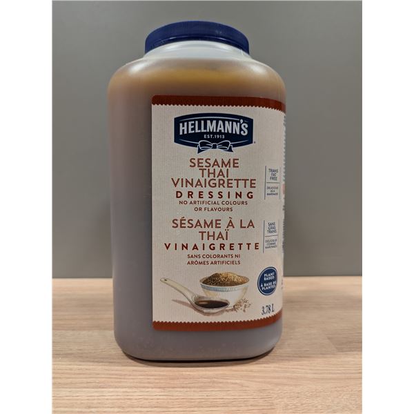Hellmann's Sesame Thai Vinaigrette Dressing 3.78L - Lot of 2