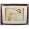 Image 1 : Vintage Framed Litho Of A Woman - Signed Raphael S