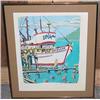 Image 1 : 1982 Signed Painting On Canvas - Framed - Lily Mar