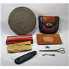 Image 1 : Lot Of Misc. Treasures - Incl. Vintage Tooled Leat