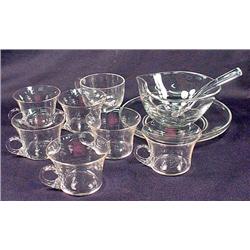 Lot Of Vintage Glassware - Cups, Ladel, And Gravy 