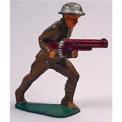 Vintage Manoil Lead Soldier M50 No.27 Tommy Gunner