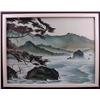 Image 1 : Vintage Painting On Canvas - Beach - Framed - Sign