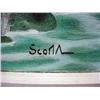Image 2 : Vintage Painting On Canvas - Beach - Framed - Sign