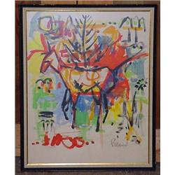 Original Abstract Painting - Framed - Approx. 20.5