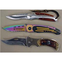Lot Of 3 Folding Knives - Smith And Wesson, Winche