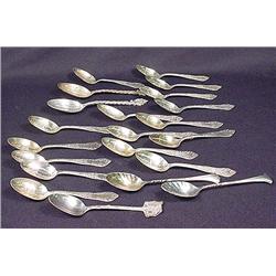 Lot Of 21 Vintage Souvenir Spoons - Incl. Medford 