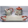 Image 1 : Fitz And Floyd Figural Frogs Sugar And Creamer Set