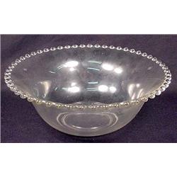 Large Vintage Glass Candlewick Bowl - Approx. 9.75