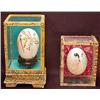 Image 1 : Lot Of 2 Vintage Hand Painted Eggs In Displays