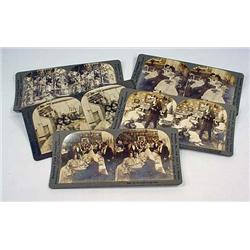 Lot Of 5 Antique Photo Stereoview Cards - Incl. Es