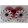 Image 3 : Lot Of 2 Vintage Ruby Glass Cordials - Cadlewick S