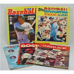 Lot Of Vintage Baseball Yearbooks And Sticker Book