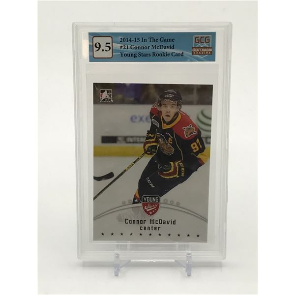 2014-15 IN THE GAME CONNOR MCDAVID YOUNG STARS ROOKIE CARD - GCG GRADE 9.5