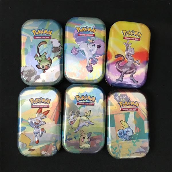 LOT OF 6 POKEMON TCG TINS - BULK