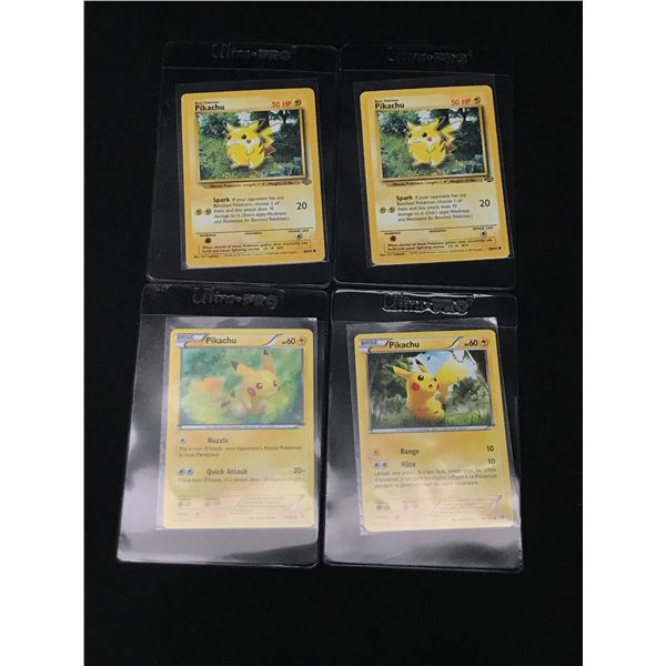 LOT OF 4 POKEMON TCG TRADING CARDS FEATURING PIKACHU
