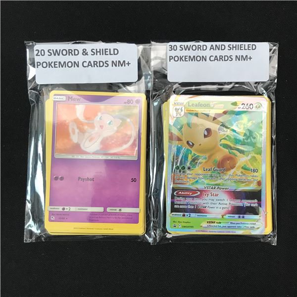 LOT OF 50 POKEMON TCG TRADING CARDS