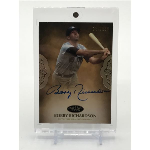 2019 TOPPS TIER 1 BOOBY RICHARDSON SIGNED TRADING CARD /299