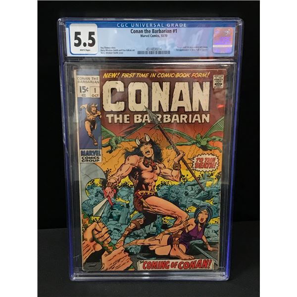 CONAN THE BARBARIAN #1 BY MARVEL COMICS - CGCG GRADE 5.5