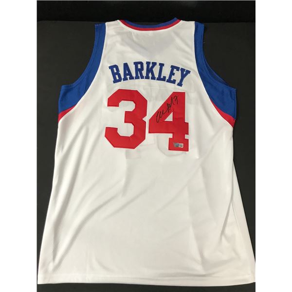 CHARLES BARKLEY SIGNED PHILADELPHIA 76ERS CUSTOM JERSEY - ACE COA