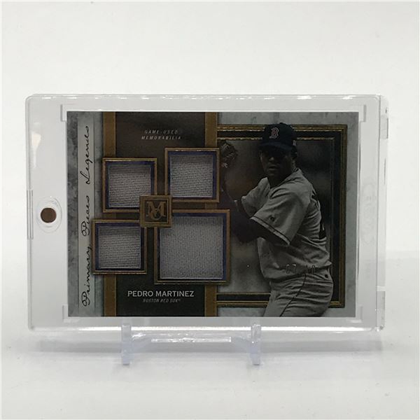 2020 TOPPS QUAD GAME USED PATCH PEDRO MARTINEZ BASEBALL CARD 5/10