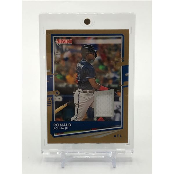 2020 PANINI DONRUSS BASEBALL RONALD ACUNA JR PATCH CARD 7/25