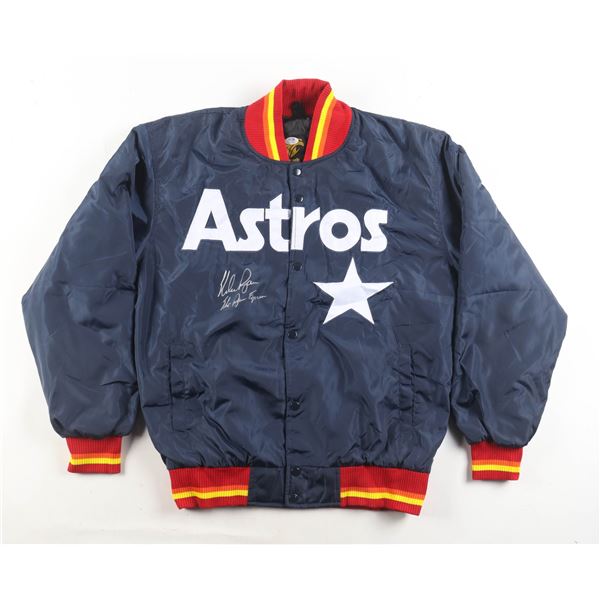 NOLAN RYAN SIGNED ASTROS SATIN JACKET - PSA COA