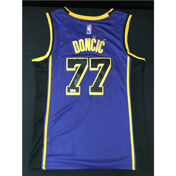 LUKA DONCIC SIGNED LOS ANGELES LAKERS CUSTOM JERSEY - ACE COA