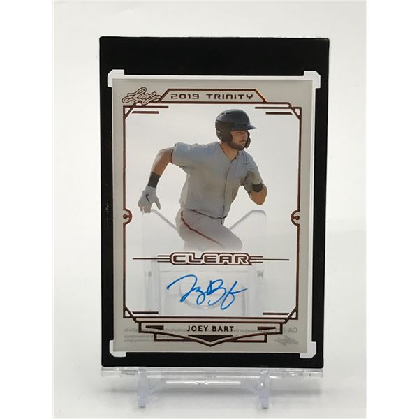 2019 LEAF TRINITY CLEAR JOEY BART SIGNED ROOKIE CARD