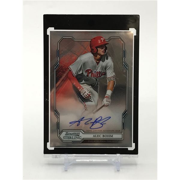 2019 TOPPS BOWMAN STERLING ALEC BOHM SIGNED ROOKIE CARD