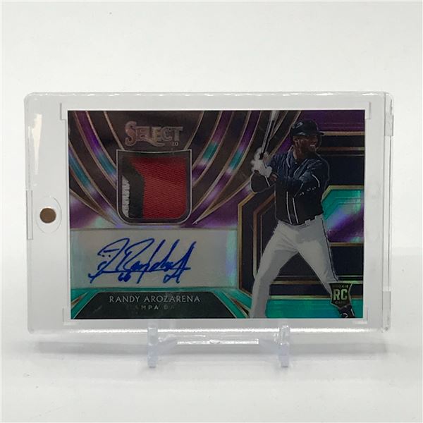 2020 PANINI SELECT BASEBALL RANDY AROZAREN SIGNED PATCH ROOKIE TRADING CARD 23/49