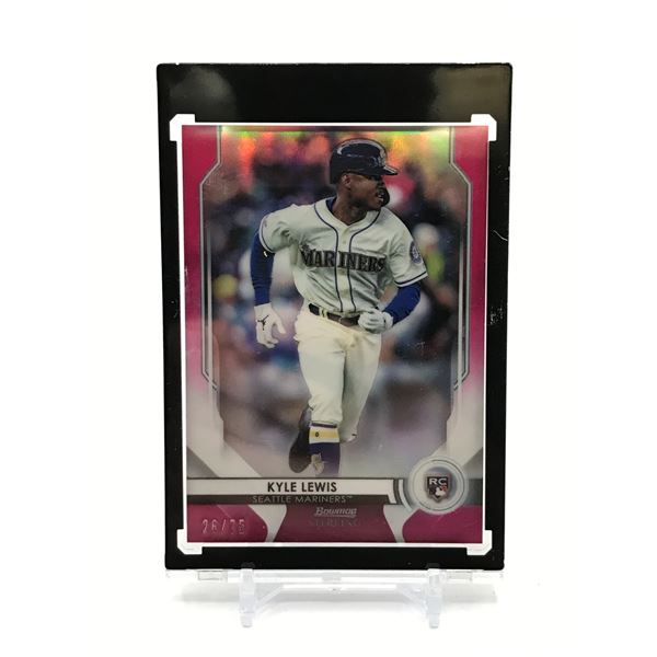 2020 TOPPS BOWMAN STERLING KYLE LEWIS ROOKIE TRADING CARD 26/75