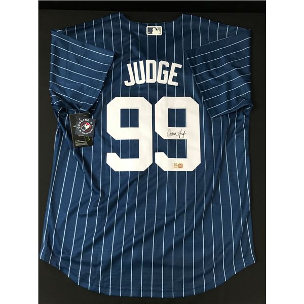 AARON JUDGE SIGNED NEW YORK YANKEES CUSTOM JERSEY - ELITE SPORTS COA