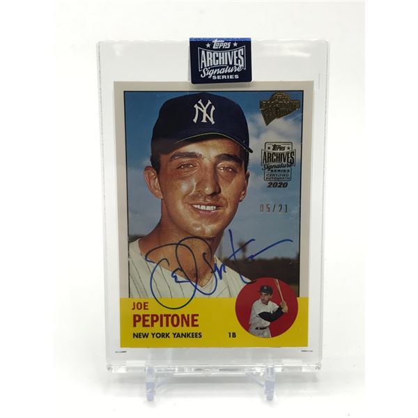 2020 TOPPS ARCHIVE SIGNATURE SERIES JOE PEPITONE SIGNED TRADING CARD 5/21