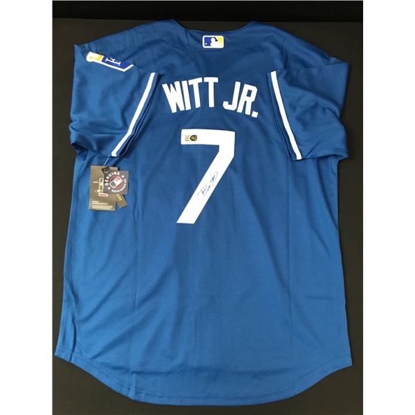 BOBBY WITT JR SIGNED KANSAS CITY ROYALS CUSTOM BASEBALL JERSEY - ELITE SPORTS COA