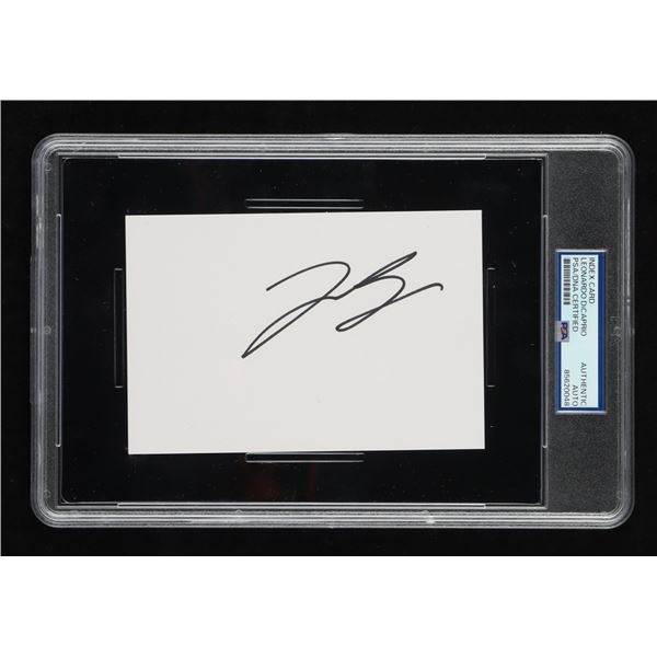 LEONARDO DICAPRIO SIGNED INDEX CARD - PSA ENCASED