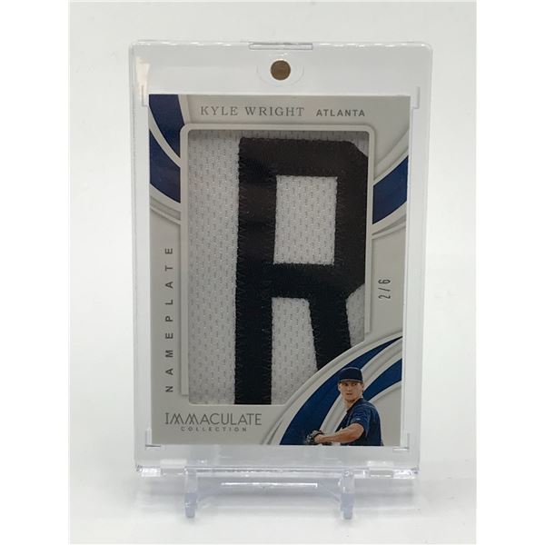 2019 PANINI IMMACULATE COLLECTION BASEBALL KYLE WRIGHT NAMEPLATE PATCH CARD 2/6
