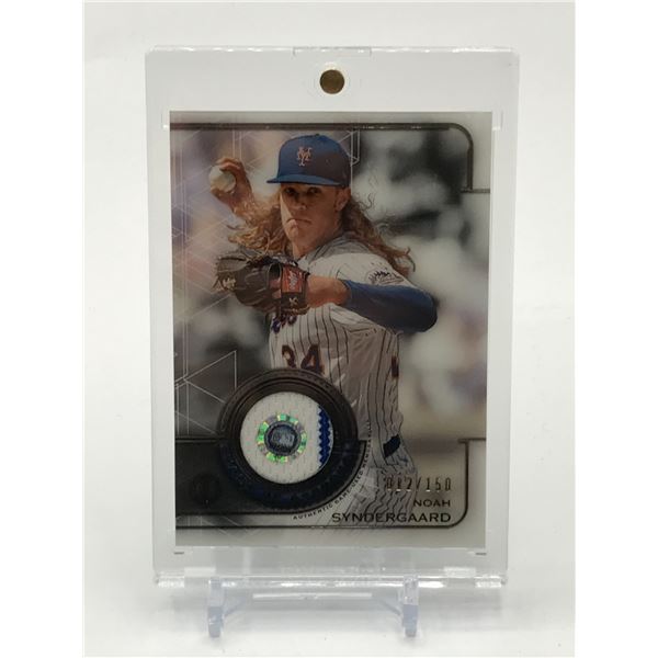 2019 TOPPS TRIBUTE BASEBALL NOAH SYNDERGAARD CERTIFIED STAMP OF APPROVAL TRADING CARD 012/150