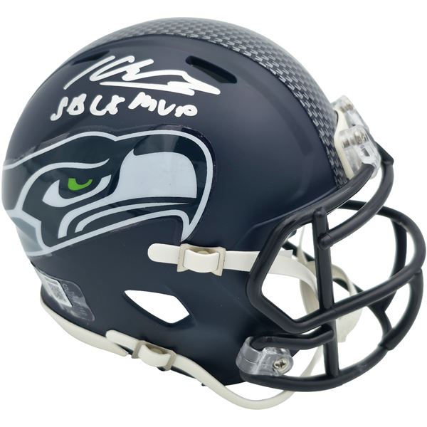 KENETH WALKER III SIGNED SEATTLE SEAHAWKS MINI HELMET (BECKETT COA)