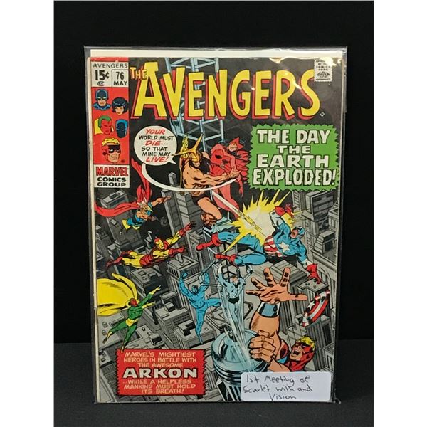 AVENGERS #76 1ST MEETING OF SCARLET WITCH & VISION - MARVEL COMICS