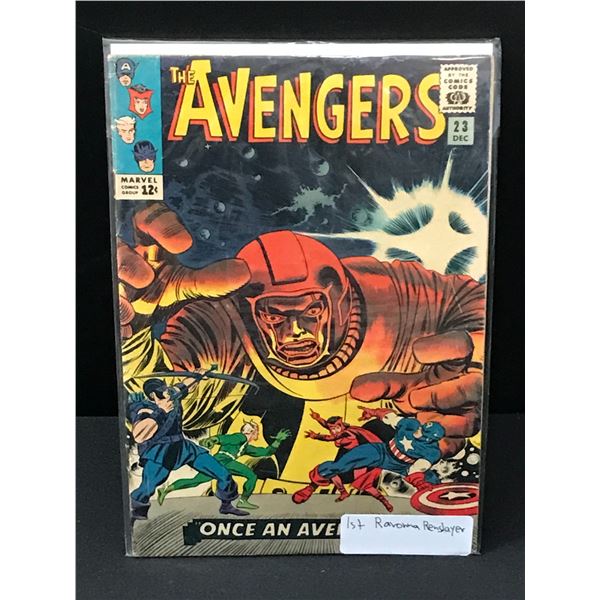 THE AVENGERS #23 1ST RAVONA RENSLAYER - MARVEL COMICS